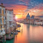 Image of Grand Canal in Venice, with Santa Maria della Salute Basilica in the background.